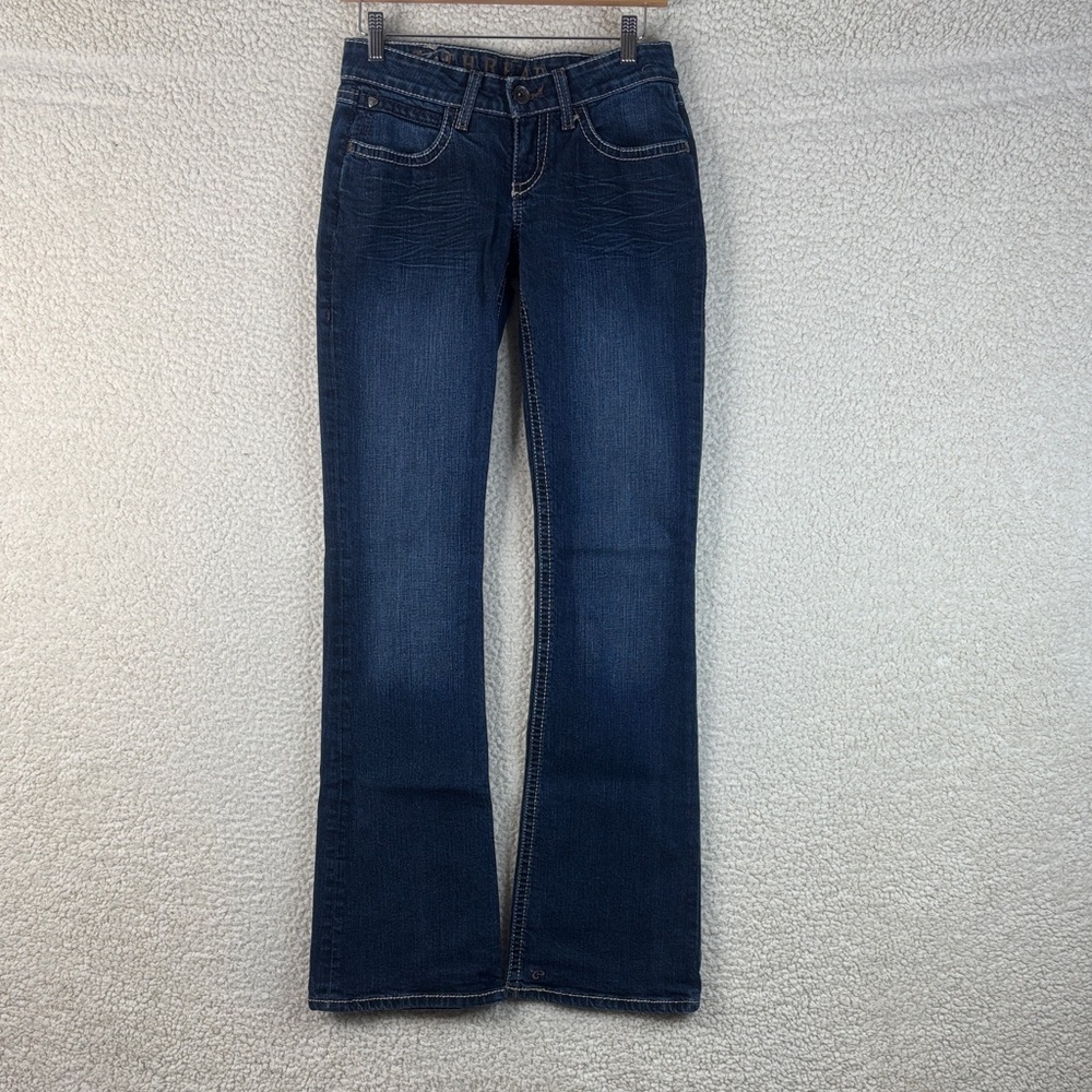 NWOT Southern Thread Womens The Tiernan Blue Denim Bootcut Jeans Size 26L